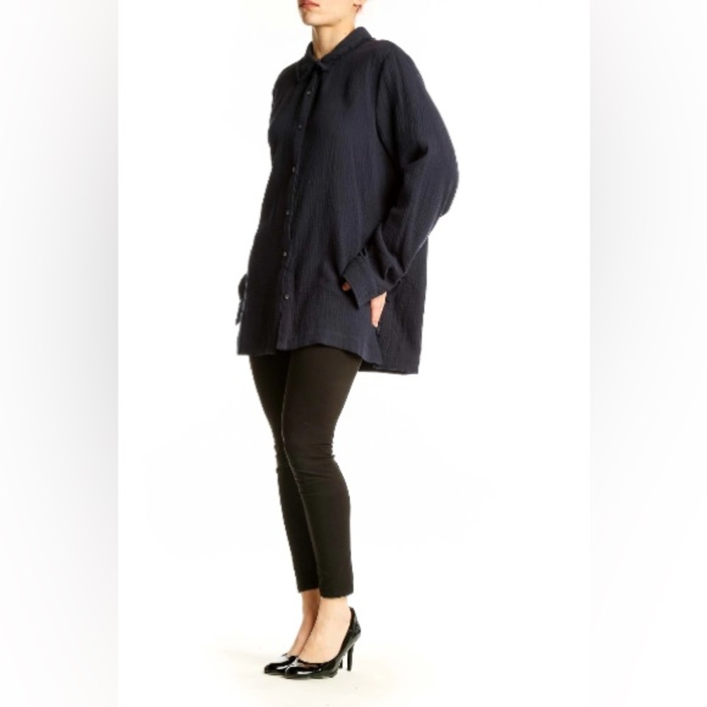 J. McLaughlin Dark Blue Button-Down Shirt
